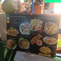 menu at Green Food in Chiang Mai