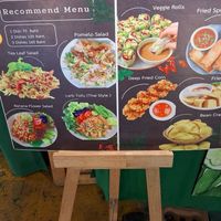 Menu at Green Food in Chiang Mai