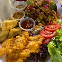 Meal for one - closeup at Green Food in Chiang Mai