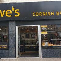 Outside at Rowe's Cornish Bakers in Newquay