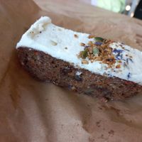 Carrot cake at The Pavilion Cafe in South East London