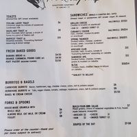 Menu at The Lucky Wolf in Paw Paw