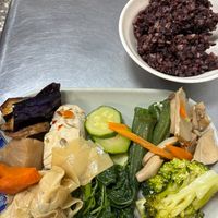 Dine-in bento with five-grain rice at Gaojia Vegetarian - 高家素食 in Taipei