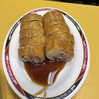 Tofu skin rolls. So good!  at Ningxia Vegetarian Restaurant - 寧夏素食小館 in Taipei
