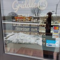 Published hours at Griddle 145 in Allentown