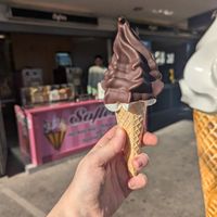 soft serve with chocolate  at Futterluke in Hamburg