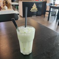 Pandan-flavoured soy milk at Royal Angkor in Kristiansand