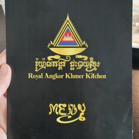 Menu at Royal Angkor in Kristiansand