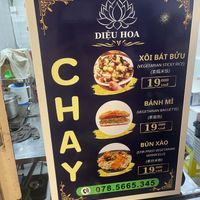 Menu - all vegan   at Dieu Hoa in Ho Chi Minh City
