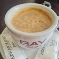 Café con leche de avena at Bar Can Mikaleix in Mallorca
