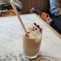 Iced chai with rose at Mildreds - Victoria in South West London