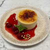 Cherry compote crème brûlée   at Mildreds - Victoria in South West London
