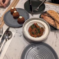 Arrancini, whipped mascarpone at Mildreds - Victoria in South West London