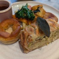Sunday roast - leek lattice at Mildreds - Victoria in South West London
