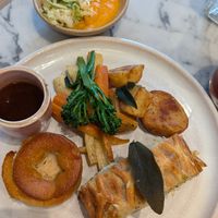 Sunday roast - leek lattice at Mildreds - Victoria in South West London