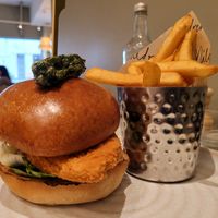 chick+n caesar burger & chips at Mildreds - Victoria in South West London