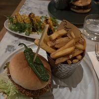 Chick’n Caesar sandwich and corn ribs   at Mildreds - Victoria in South West London