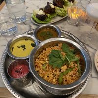 Sri Lankan curry and cauliflower lettuce cups  at Mildreds - Victoria in South West London