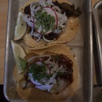 Brussel sprouts and potato tacos  at Lola Gaspar in Santa Ana