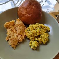 Spreads or "salads" as Czechs usually call it at Bezmasna in Prague