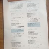 Menu at Wave House Cafe in Newquay