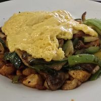 Vegan veggie Breakfadt Bowl with added Just Egg (R) at Syrup   in Denver