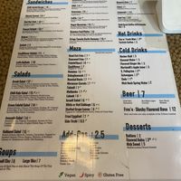 Menu  at Nish Nush in New York City