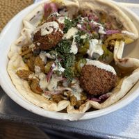 Shawarma with falafel add on  at Nish Nush in New York City
