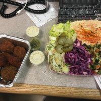 Falafel combo to go at Nish Nush in New York City