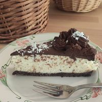 Kokos-schoggi-torte at Hotel Restaurant du Cerf in Soubey