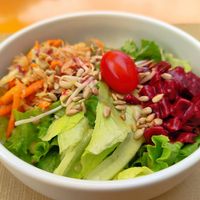 Starter salad at Hotel Restaurant du Cerf in Soubey
