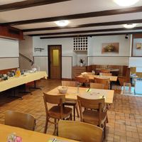 Interior ready for Brunch guests with child corner at Hotel Restaurant du Cerf in Soubey