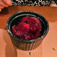 Blueberry sorbet at Ravintola Santpauli in Helsinki