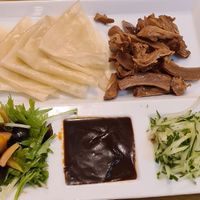 Bejing duck, not a huge fan of the sauce but still good at Keiai - 桂愛 in Hiroshima