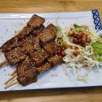 Vegan lamb sticks at Keiai - 桂愛 in Hiroshima
