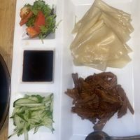 Duck pancake rolls   at Keiai - 桂愛 in Hiroshima