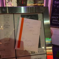 Handwritten scribbled note, really unprofessional. at CHALAZA in Valkenburg