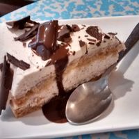 Tiramisu cake at Quinoa in Barcelona
