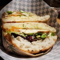 Banh mih focaccia at Quinoa in Barcelona