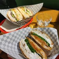 Mozzarella bikini and bahn mi at Quinoa in Barcelona