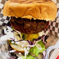Jackfruit burger   at Quinoa in Barcelona