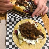 Jackfruit tachos at Quinoa in Barcelona