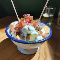 Patatas bravas at Quinoa in Barcelona