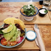Super bowl and Truffled potatoes  at Quinoa in Barcelona