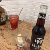 Fritz cola and iced tea   at Quinoa in Barcelona