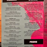 Menu as of 2025 11 25 (1 of 3) at Quinoa in Barcelona