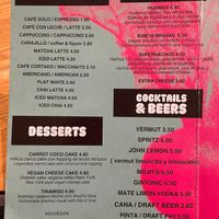 Menu as of 2025 11 25 (3 of 3) at Quinoa in Barcelona