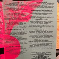 Menu as of 2025 11 25 (2 of 3) at Quinoa in Barcelona