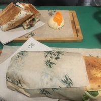 Wrap in the back and oriental in the front  at Quinoa in Barcelona