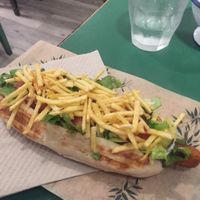 Vegan hotdog at Quinoa in Barcelona